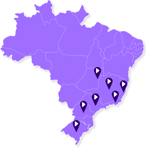 Mapa de cobertura da Tuddo Internet